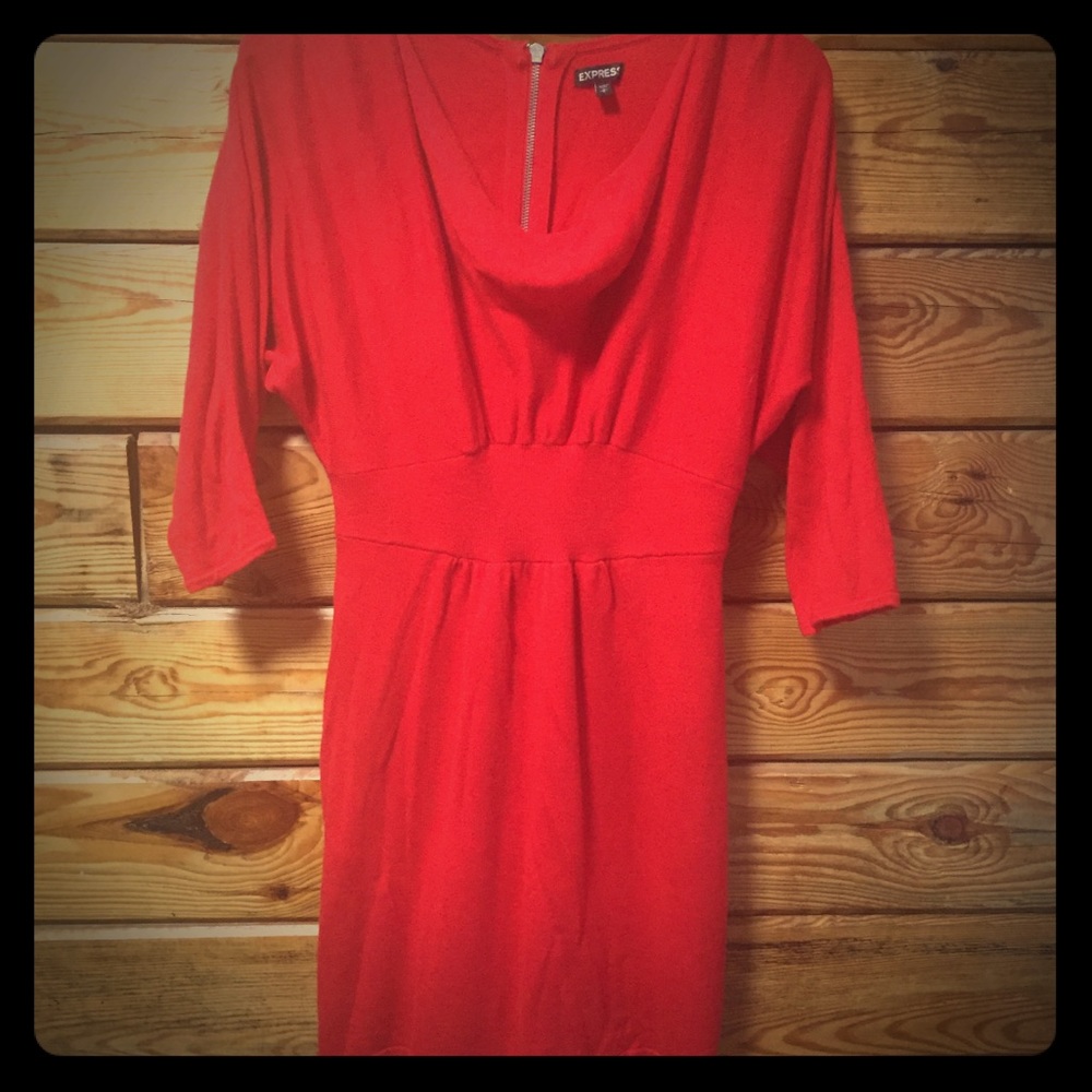 Red Sweater Dress. Size M